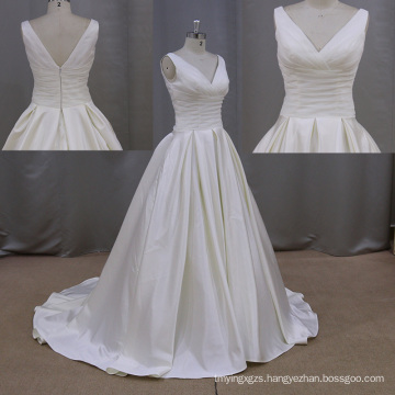 2016 New Customized Elegant Bride Dress /Satin Wedding Dress